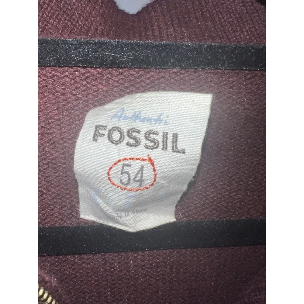 Men's FOSSIL 54 Brown Cotton blend Sweater XL Fall